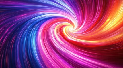 Obraz premium Dynamic wallpaper with radiant neon streams and glowing highlights in vibrant colors