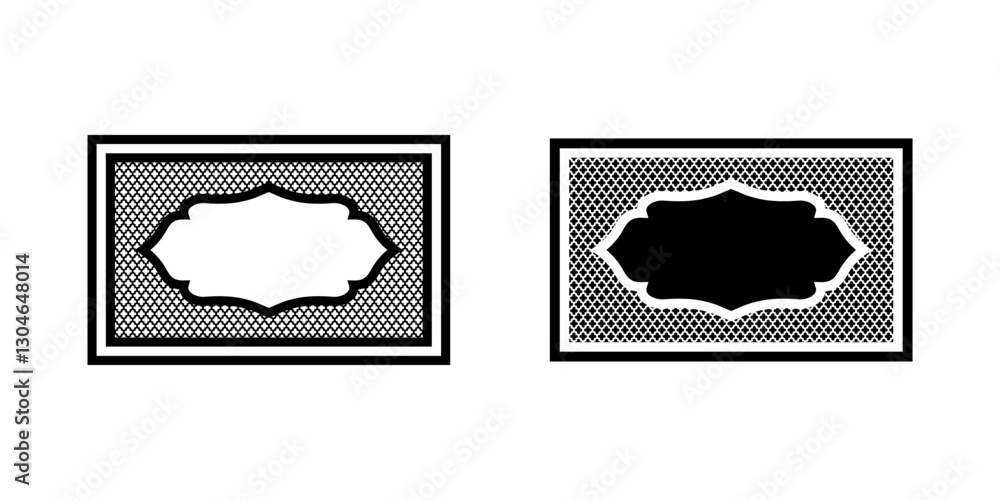 Poster frame icon set. for mobile concept and web design on white background