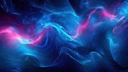 Obraz premium Fluid energy wallpaper with glowing motion in electric blue and deep violet creating a futuristic effect