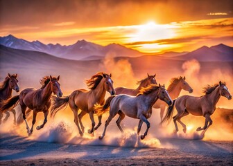 Majestic Nevada Wild Horses: Long Exposure Photography