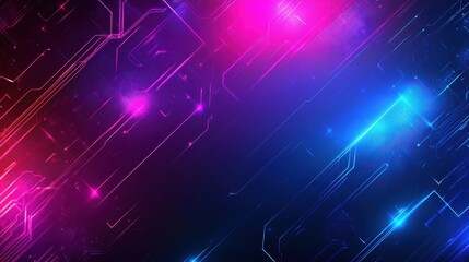 Obraz premium Cyberpunk-inspired wallpaper with glowing neon patterns and high contrast