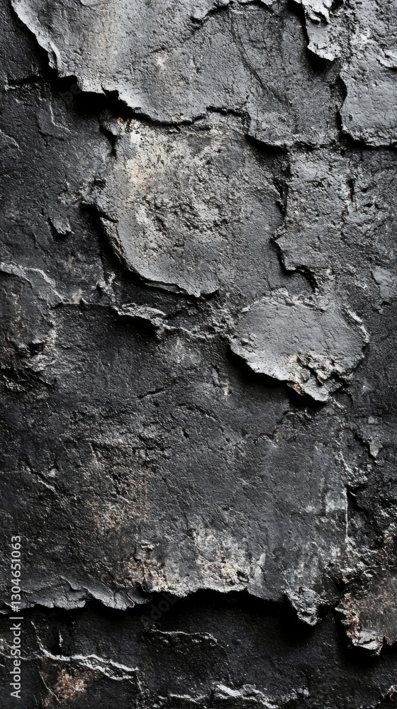 Poster captivating close up of a dark textured stone surface showcasing intricate details and rugged beauty