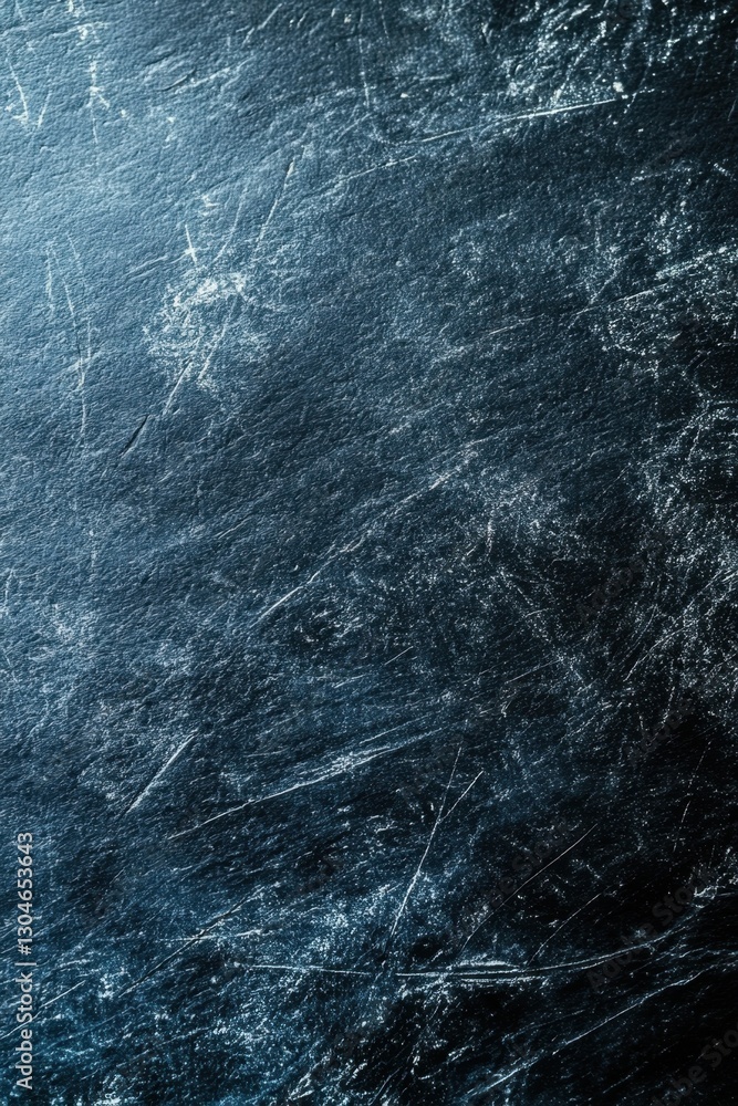 Poster moody dark blue stone texture with subtle scratches creating a dramatic and artistic background for 