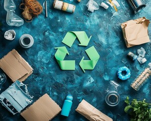 Sustainable Living, circular economy, zero waste loop, upcycling concept, sustainability cycle, reducing waste, continuous reuse, repurposing objects, ethical production, mindful consumption