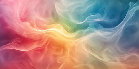Colorful smoke background with a rainbow color gradient