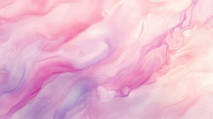 Obraz premium A pastel wallpaper with pink and lavender gradients flowing into soft iridescent abstract waves