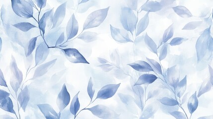 Obraz premium A watercolor wallpaper with pale blue and lavender hues flowing softly into each other
