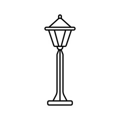 Classic garden lantern line icon editable stroke vector object isolated for outdoor lighting solutions in applications landscaping brochures gardening architects home decor