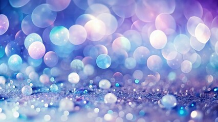 Miniature Watercolor Circles: Light Blue & Violet Tilt-Shift Background