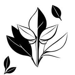 Black and white nature-inspired image of a leaf.