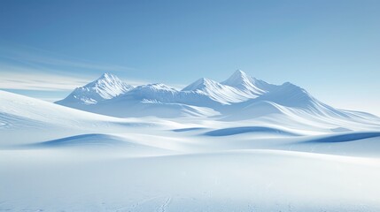 Obraz premium White Snow: Fresh, soft snow blankets the earth in a pristine layer, reflecting light and transforming the landscape into a serene winter wonderland. 