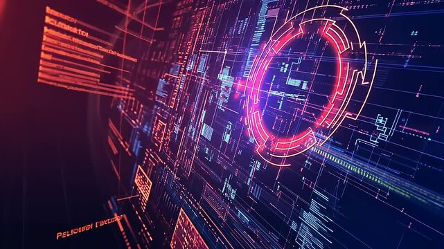 abstract background with binary code
