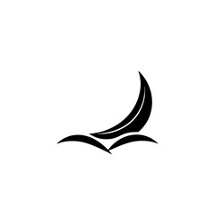 Black Leaf on White Background: A Minimalist Abstract Composition with Organic Forms in Clean Aesthetics
