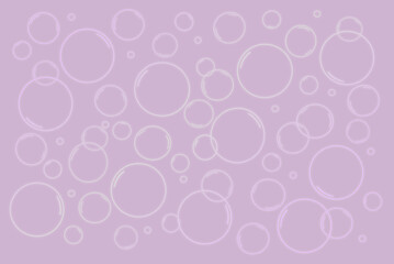 Trendy pattern of bubbles. Doodle foam soap