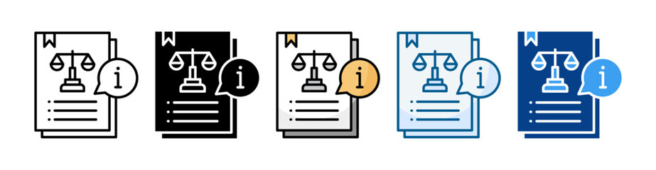 Information  Icon Set Multiple Style Collection