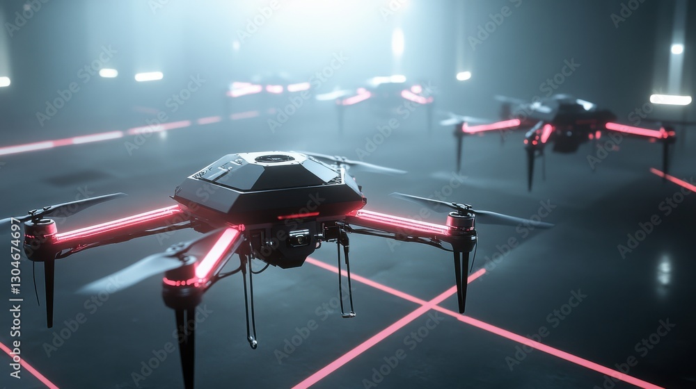 Aufkleber drones capturing high-resolution images for efficient inventory scanning from above utilizing advanc