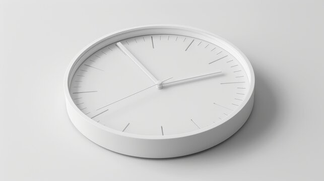 White Wall Clock: Featuring a crisp white face and sleek hands, this clock combines functionality with a minimalist design, enhancing the elegance of any space.
