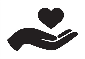 Heart in Hand Illustration Symbolizing Love and Care