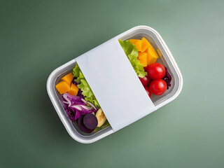 Fresh and healthy lunch: a vitamin boost for the day. generative AI