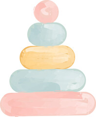 Watercolor Pyramid Toy
