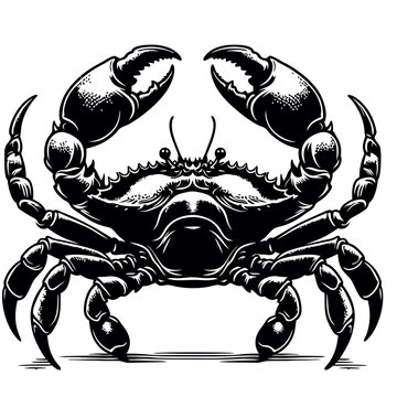 crab black color vector 