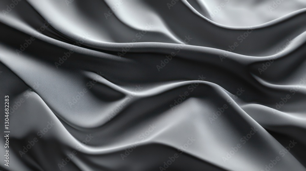 Aufkleber undulating soft gray fabric creates a serene and elegant backdrop with subtle textures and graceful 