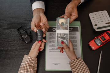 the car sale is completed after the contract is signed, hand over the car key after purchasing the...