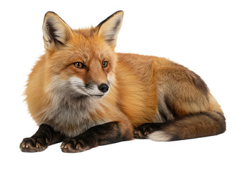 Fototapeta premium Red fox isolated on White background