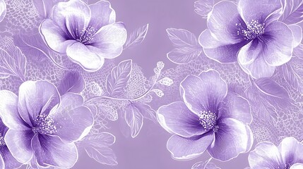 Floral design on lilac soft background