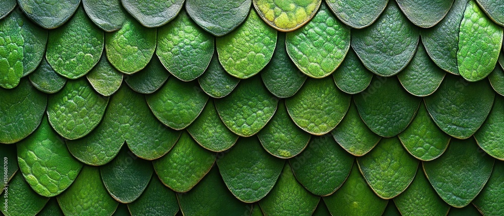 Poster lush green scale pattern background showcasing organic texture and vibrant color in a natural design