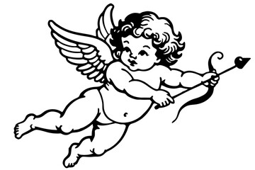 cupid with bow and arrow