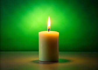 Mystical Candlelight Glow: Green Screen Background for Compositing