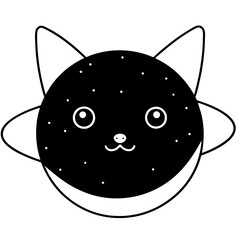 black cat with a bow