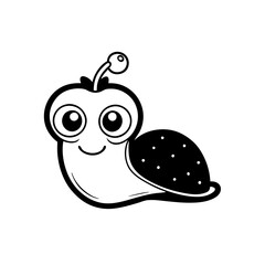 worm and apple