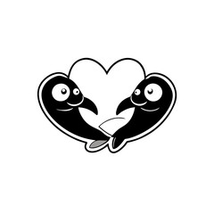 two hearts with a smile