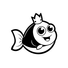 fish wearing crown
