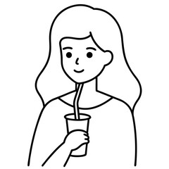 girl with a cup of coffee