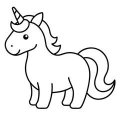 vector illustration of a unicorn