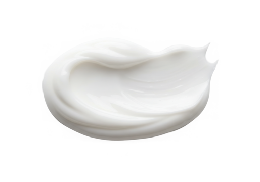 creamy dollop of white cream or moisturizer isolated on White background