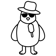 funny cartoon penguin