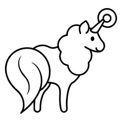 vector illustration of a cartoon horse