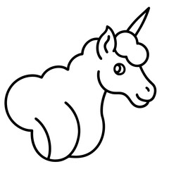 vector illustration of a unicorn
