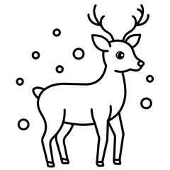 christmas deer vector illustration