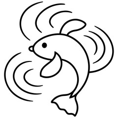 vector image of a fish