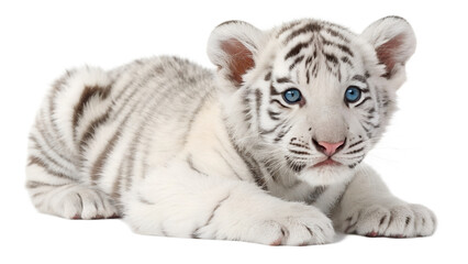White Tiger Cub. PNG.