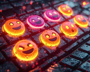 Vibrant Emoji Interface Visualizing Sentiment Analysis on Social Media Posts