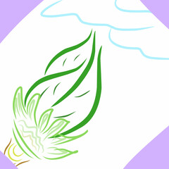 Fototapeta premium Ilustrasi tumbuhan