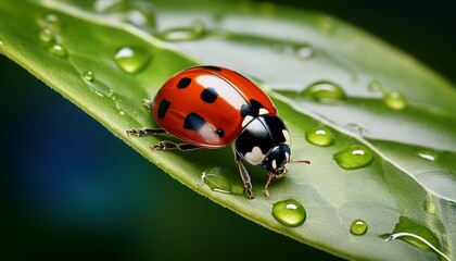 ladybird on leaf