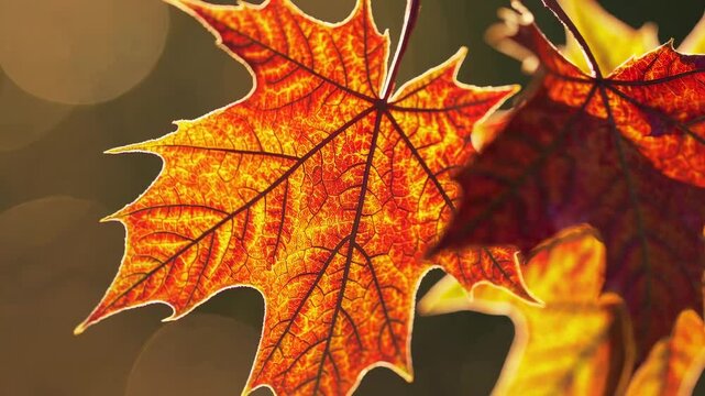 The Autumn Maple Leaf Glow