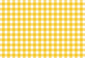 Pastel Gingham Perfection: Discover a Seamless Yellow and White Checkered Pattern with Fabric-Like Texture, Ideal for Creating Charming Tablecloths, Textiles, and Backgrounds.

